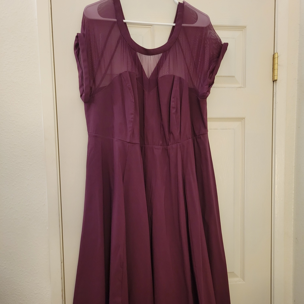 Elegant Purple Midi Dress